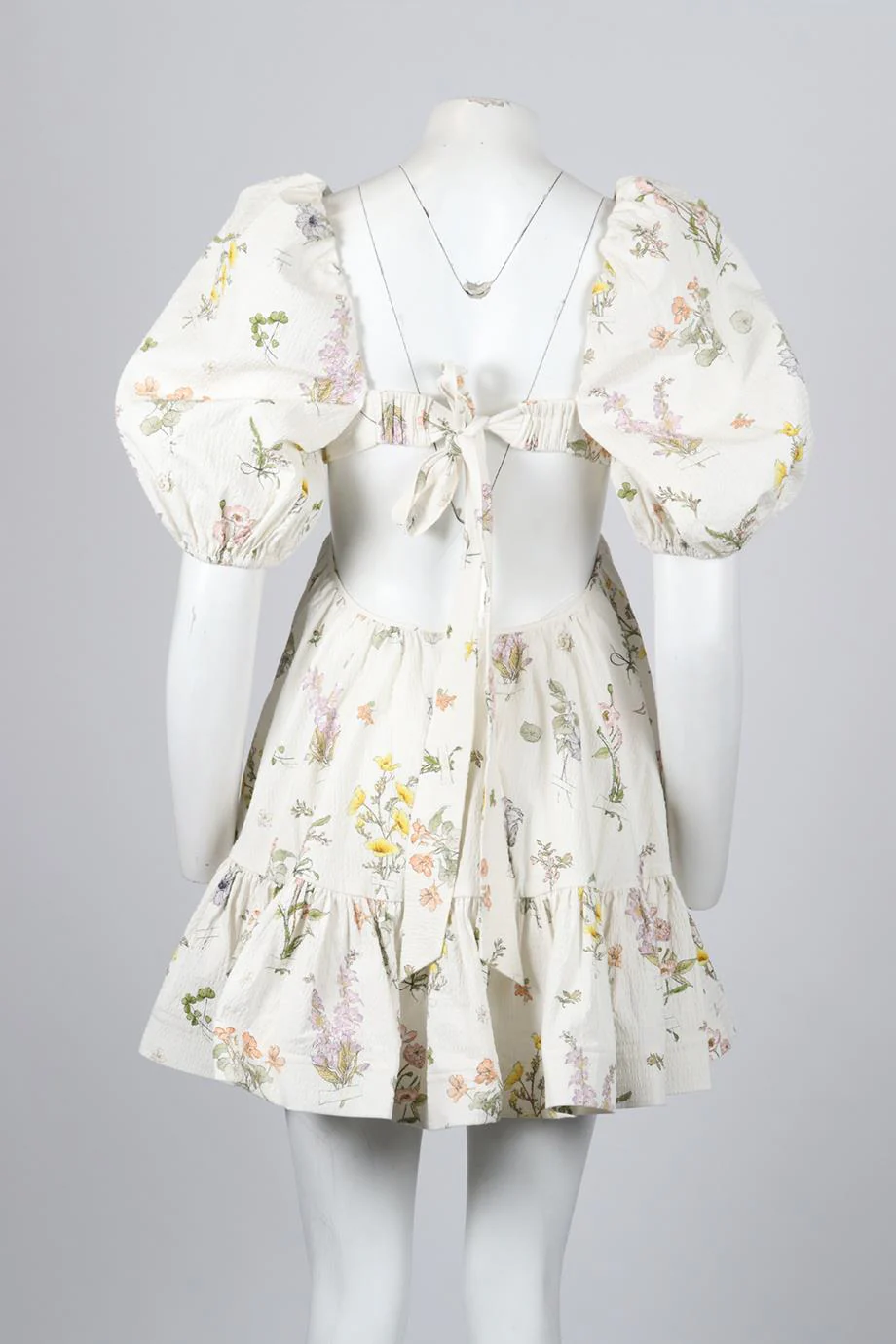 ZIMMERMANN FLORAL PRINT COTTON BLEND MINI DRESS UK 12 - Image 4