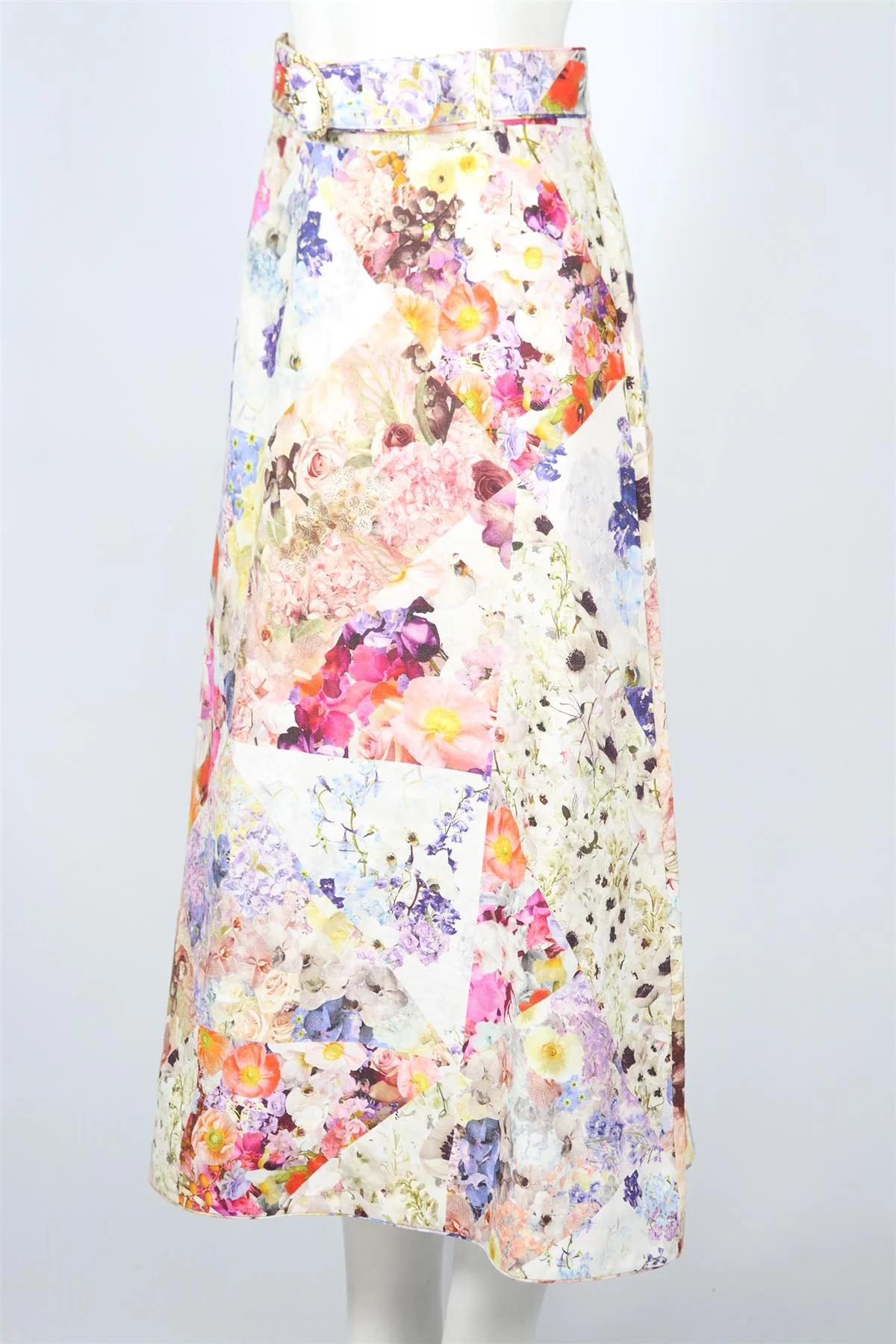 ZIMMERMANN FLORAL PRINT LINEN MAXI SKIRT UK 14 - Image 3