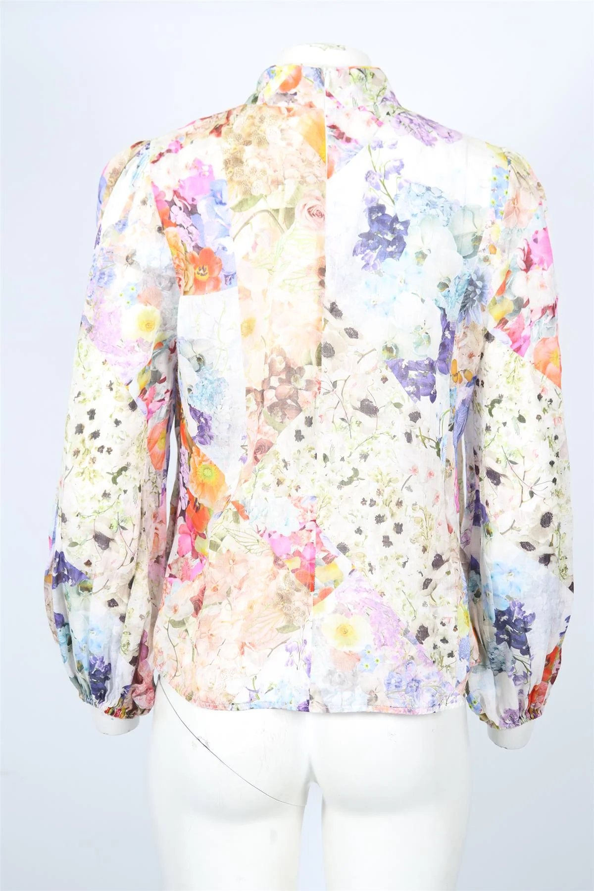 ZIMMERMANN FLORAL PRINT LINEN SHIRT UK 14 - Image 4