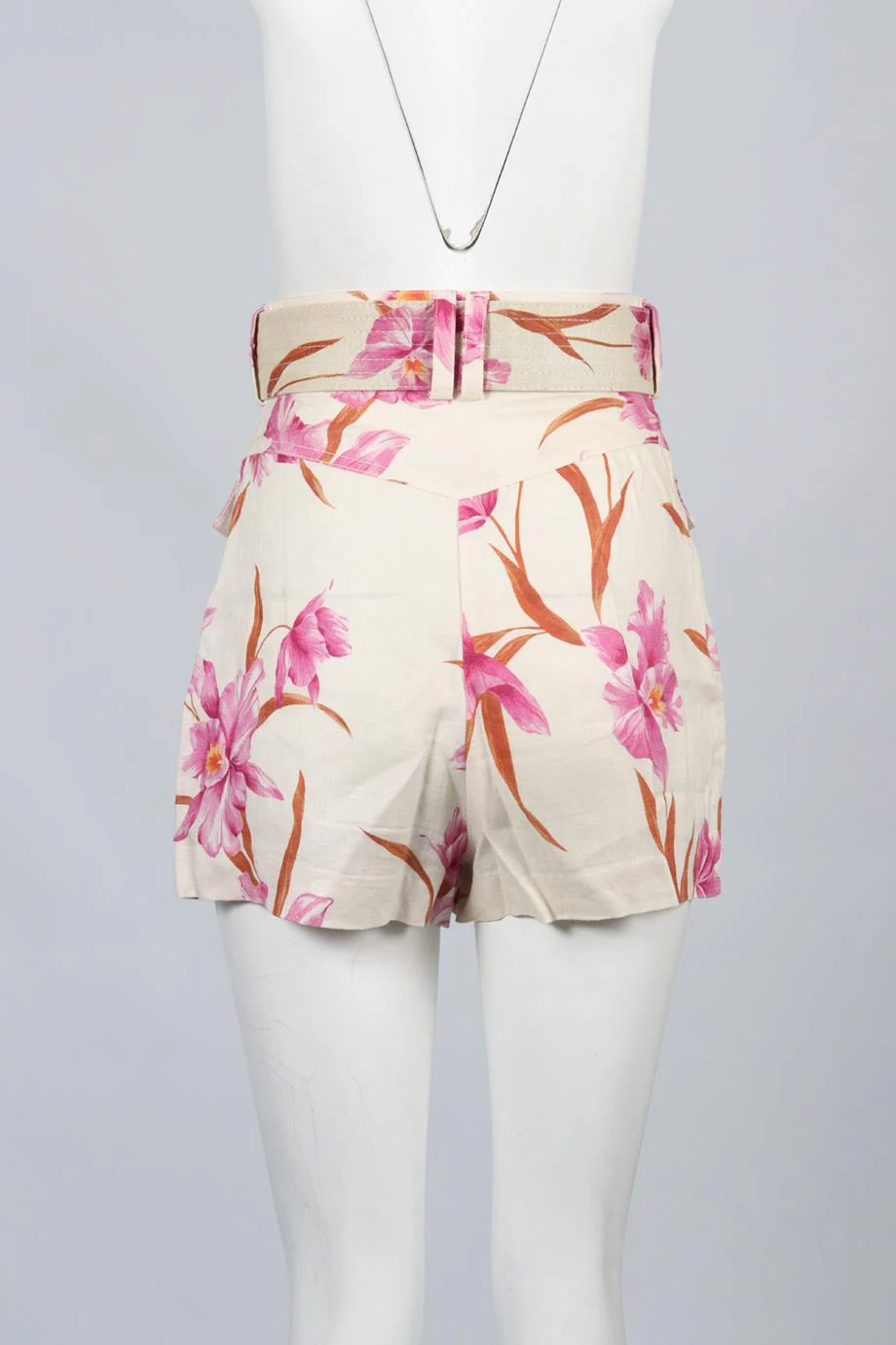 ZIMMERMANN FLORAL PRINT LINEN SHORTS UK 8 - Image 4