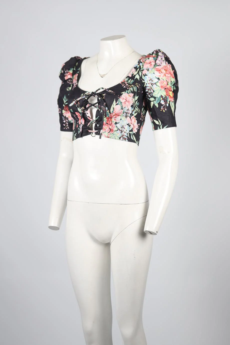 ZIMMERMANN FLORAL PRINT LINEN TOP UK 8 - Image 3