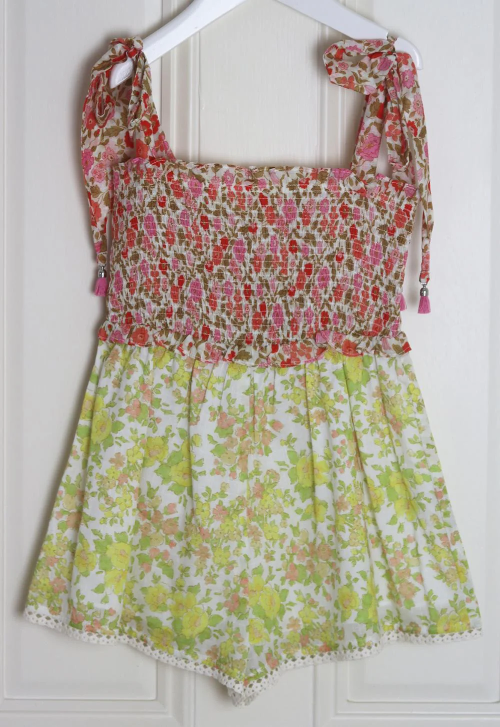 ZIMMERMANN KIDS GIRLS FLORAL COTTON PLAYSUIT 6 YEARS - Image 2