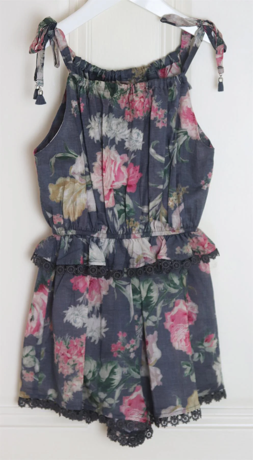 ZIMMERMANN KIDS GIRLS FLORAL COTTON PLAYSUIT 6 YEARS - Image 2