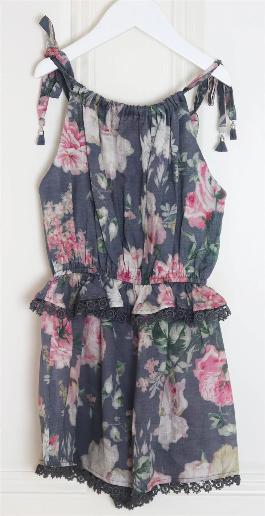 ZIMMERMANN KIDS GIRLS FLORAL COTTON PLAYSUIT 6 YEARS - Image 3