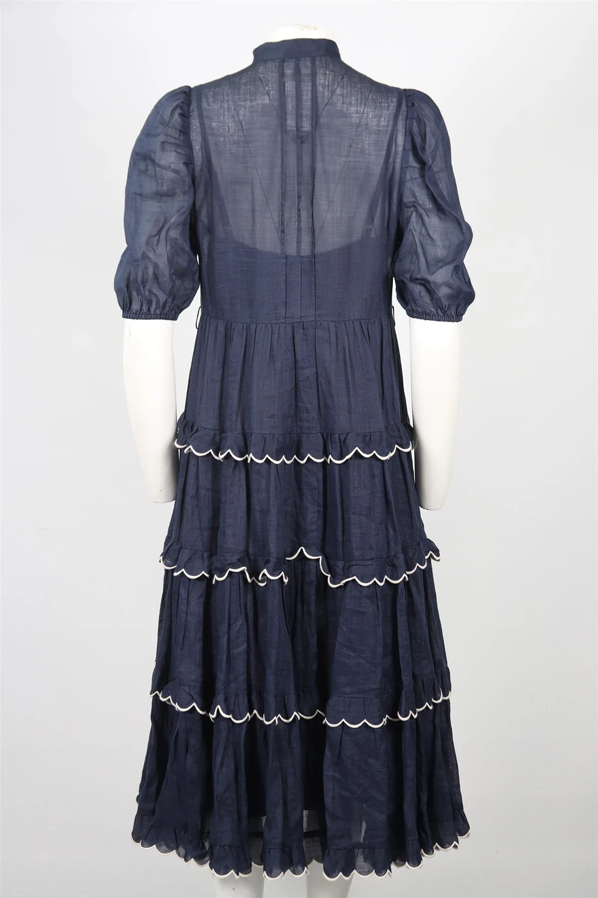 ZIMMERMANN LINEN MIDI DRESS UK 12 - Image 4