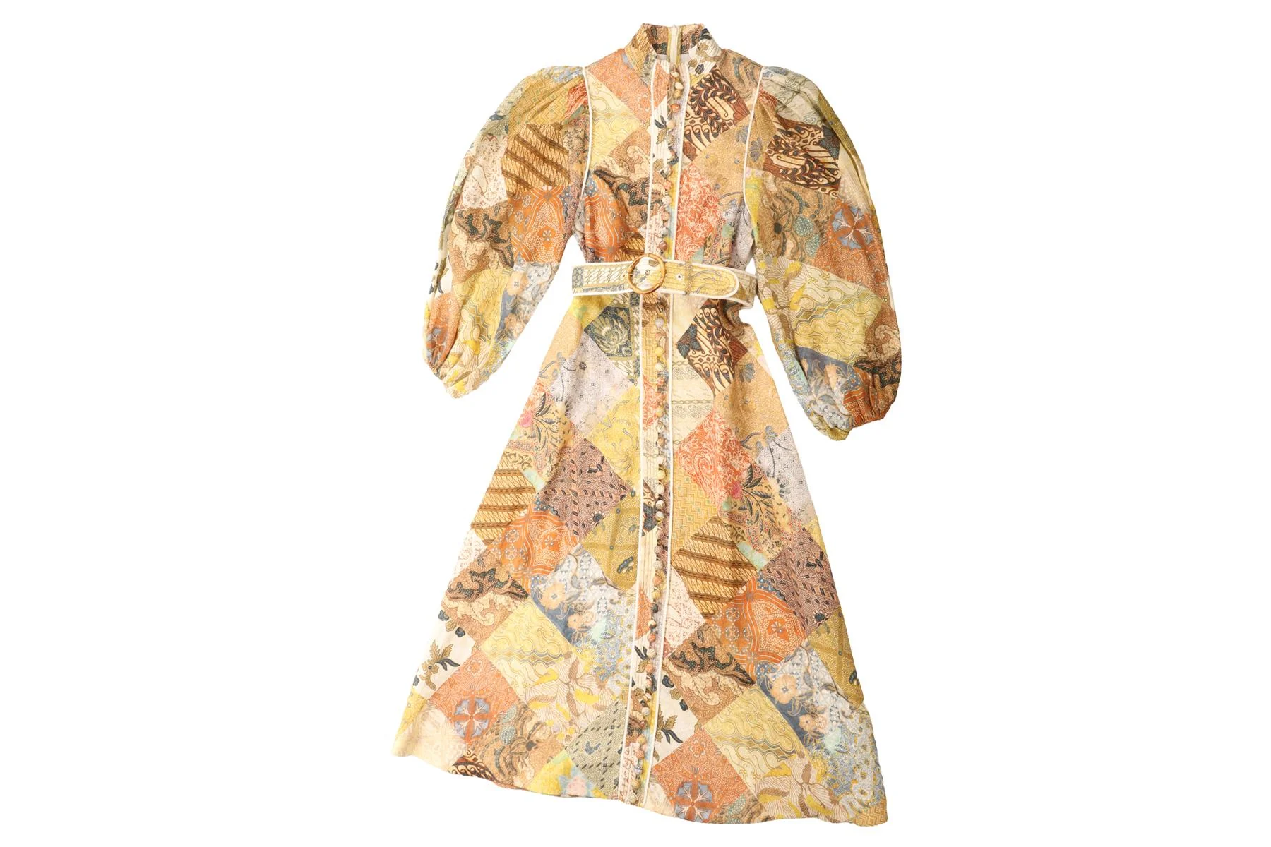 ZIMMERMANN MULTI LINEN MAXI DRESS 1 UK 10 - Image 2