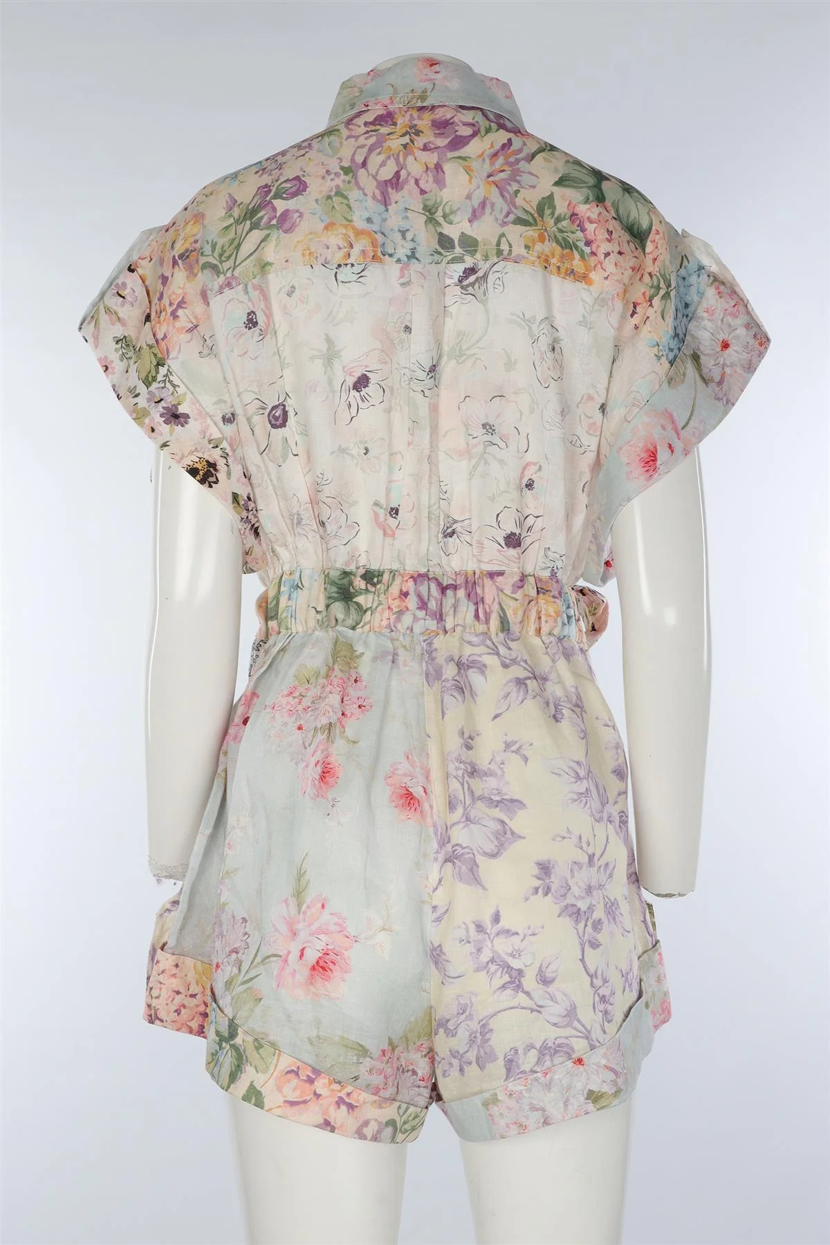 ZIMMERMANN MULTI LINEN PLAYSUIT UK 14 - Image 4