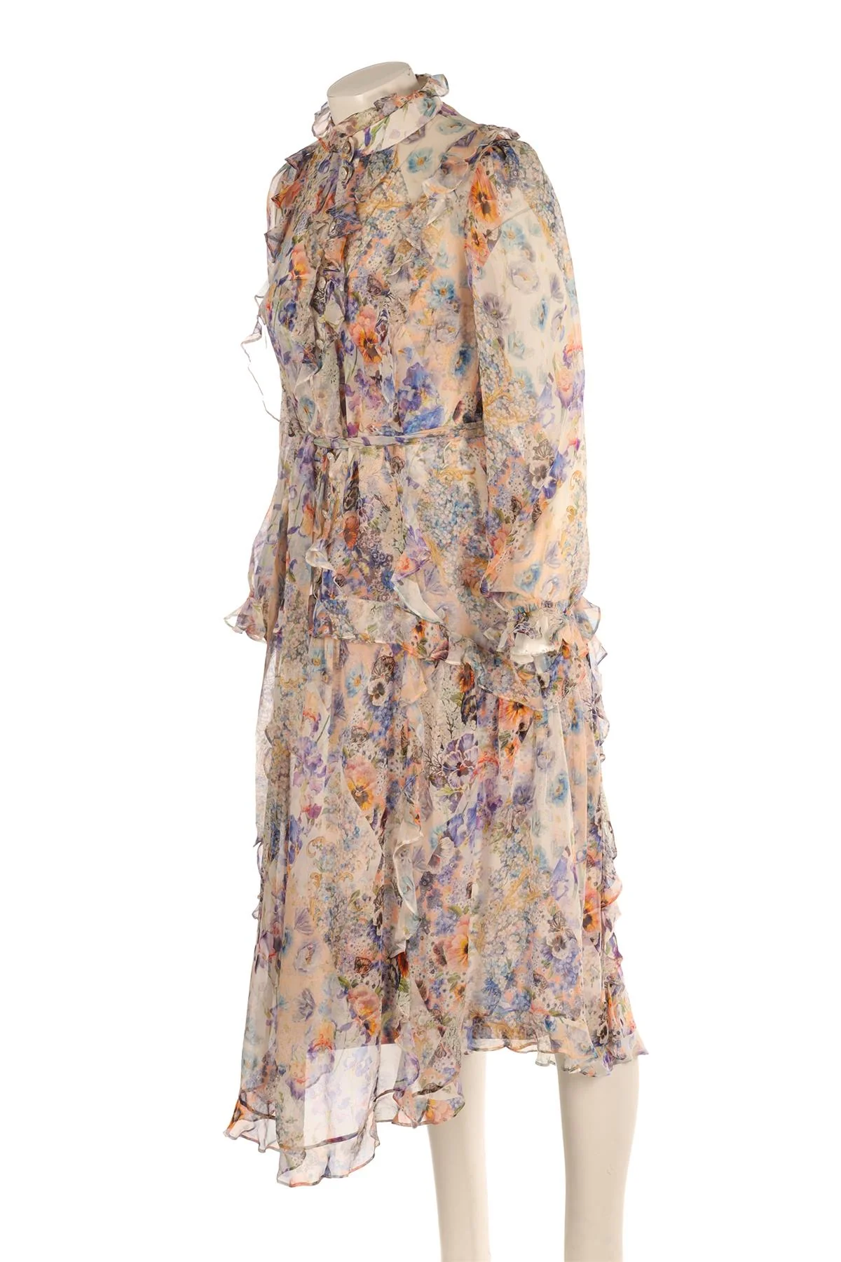 ZIMMERMANN MULTI SILK MAXI DRESS 1 UK 10 - Image 3