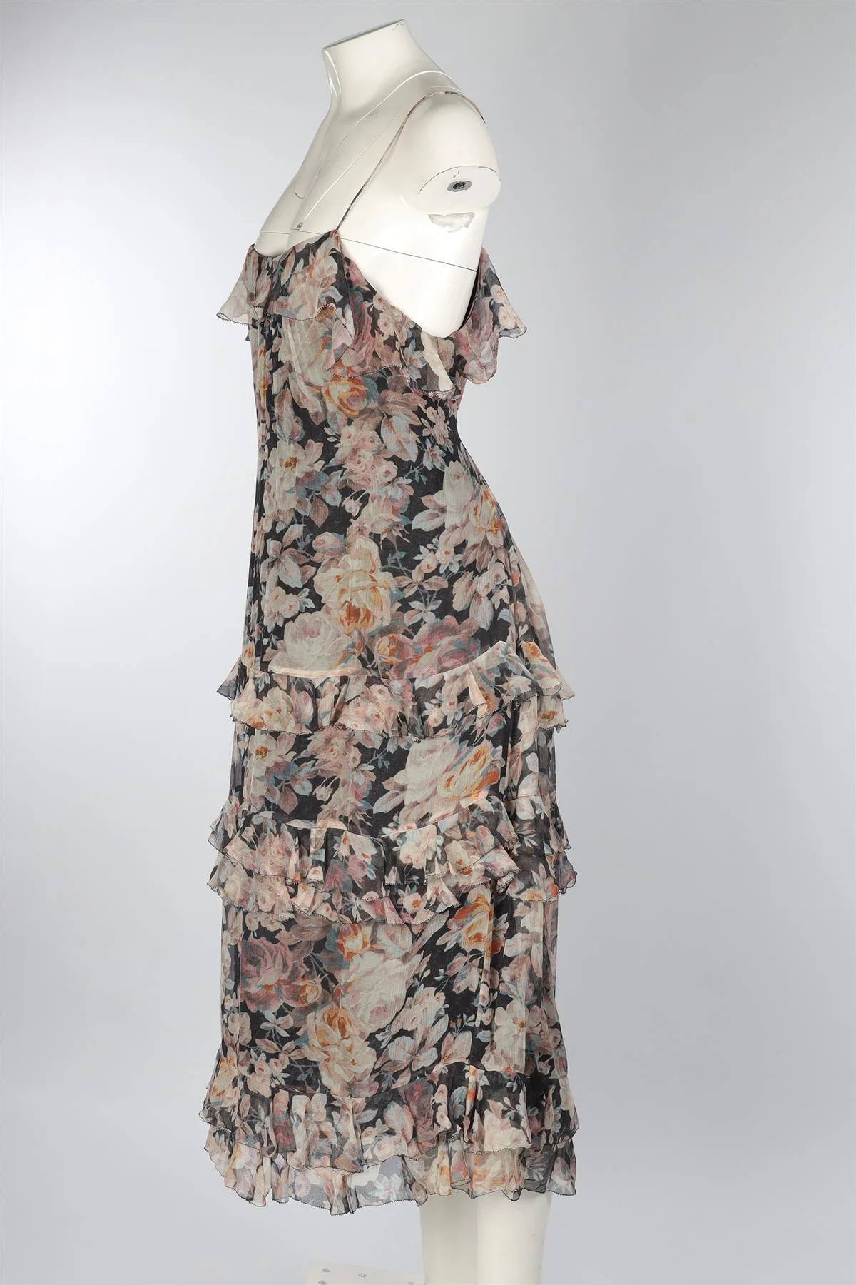 ZIMMERMANN MULTI SILK MAXI DRESS 3 UK 14 - Image 3