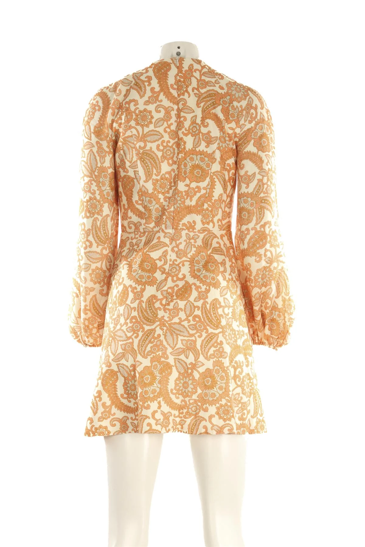 ZIMMERMANN ORANGE LINEN MINI DRESS UK 10 - Image 4