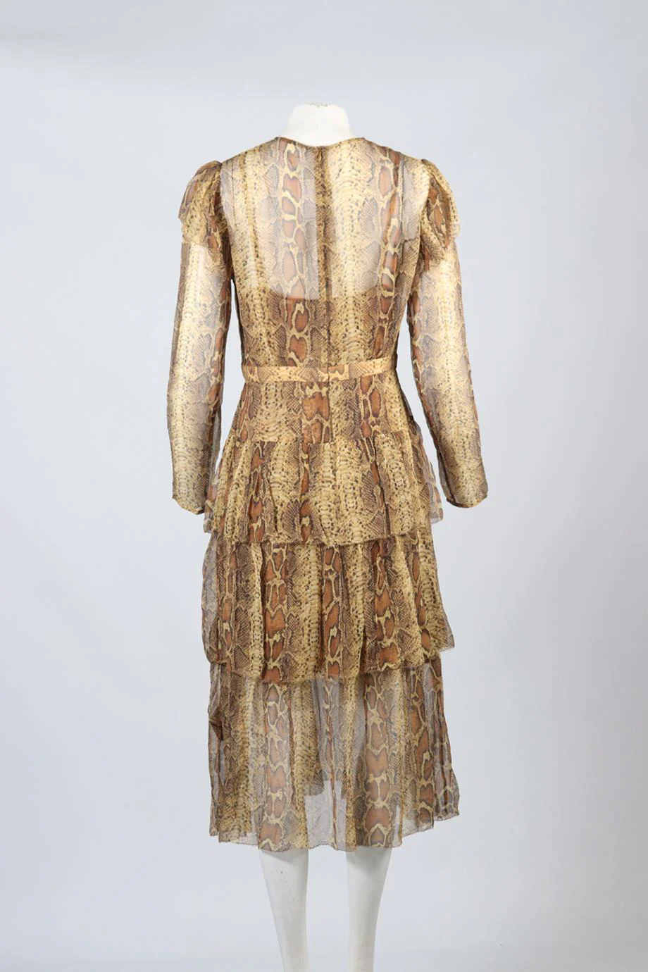 ZIMMERMANN PRINTED SILK MIDI DRESS UK 14 - Image 4