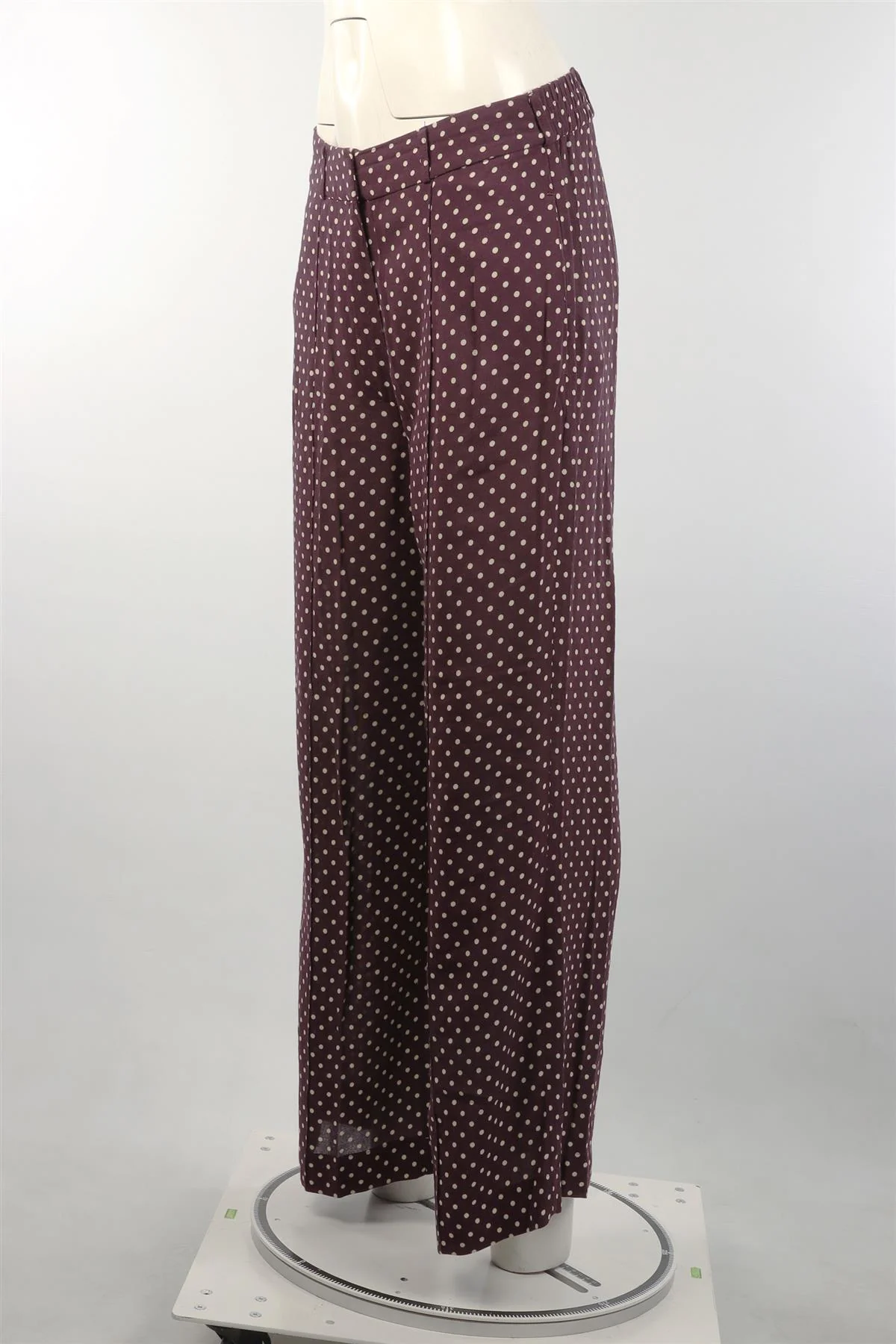 ZIMMERMANN PURPLE CREPE WIDE LEG PANTS UK 8 - Image 3