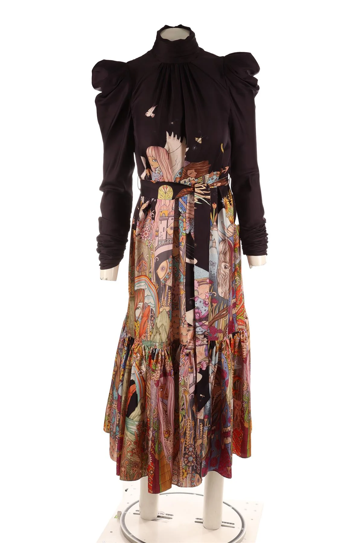 ZIMMERMANN PURPLE SILK MIDI DRESS 0 UK 8 - Image 2