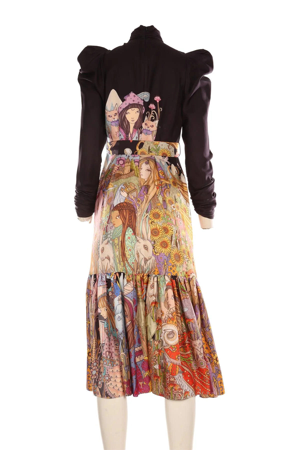 ZIMMERMANN PURPLE SILK MIDI DRESS 0 UK 8 - Image 4