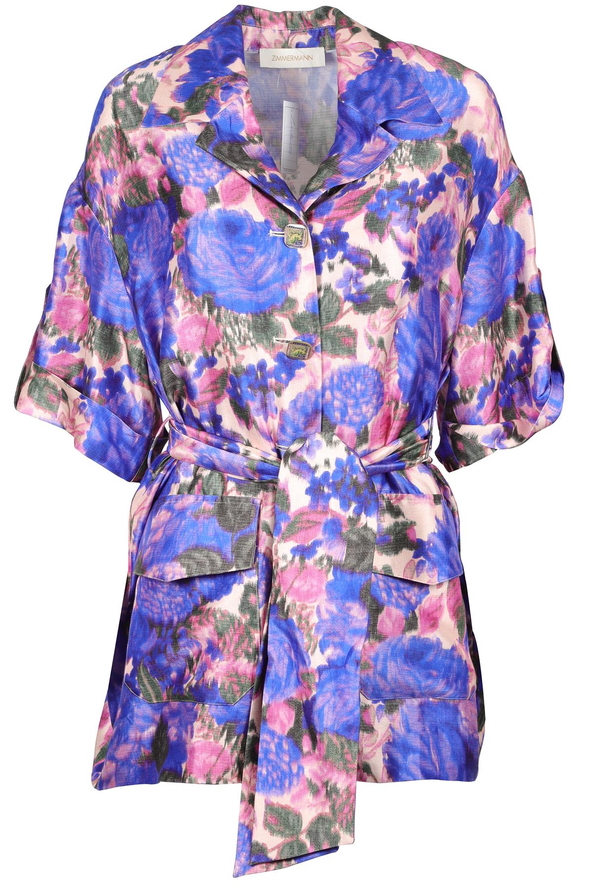 ZIMMERMANN PURPLE SILK SHIRT UK 8 - Image 5