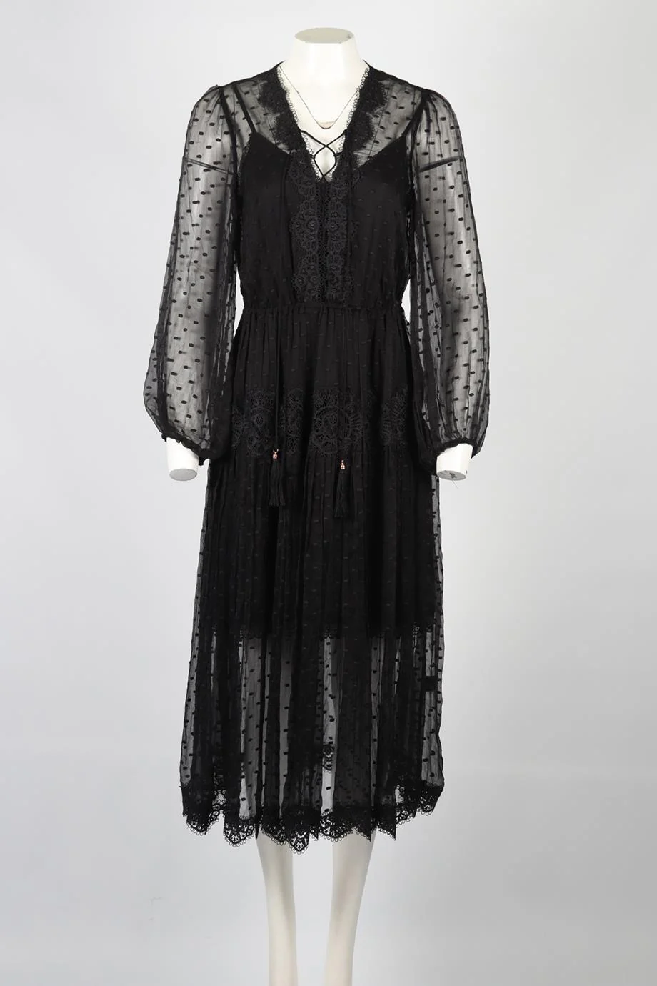 ZIMMERMANN SILK MIDI DRESS UK 12 - Image 2
