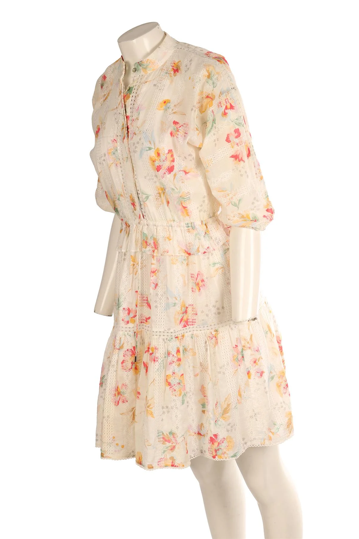 ZIMMERMANN WHITE COTTON MINI DRESS 0 UK 8 - Image 3