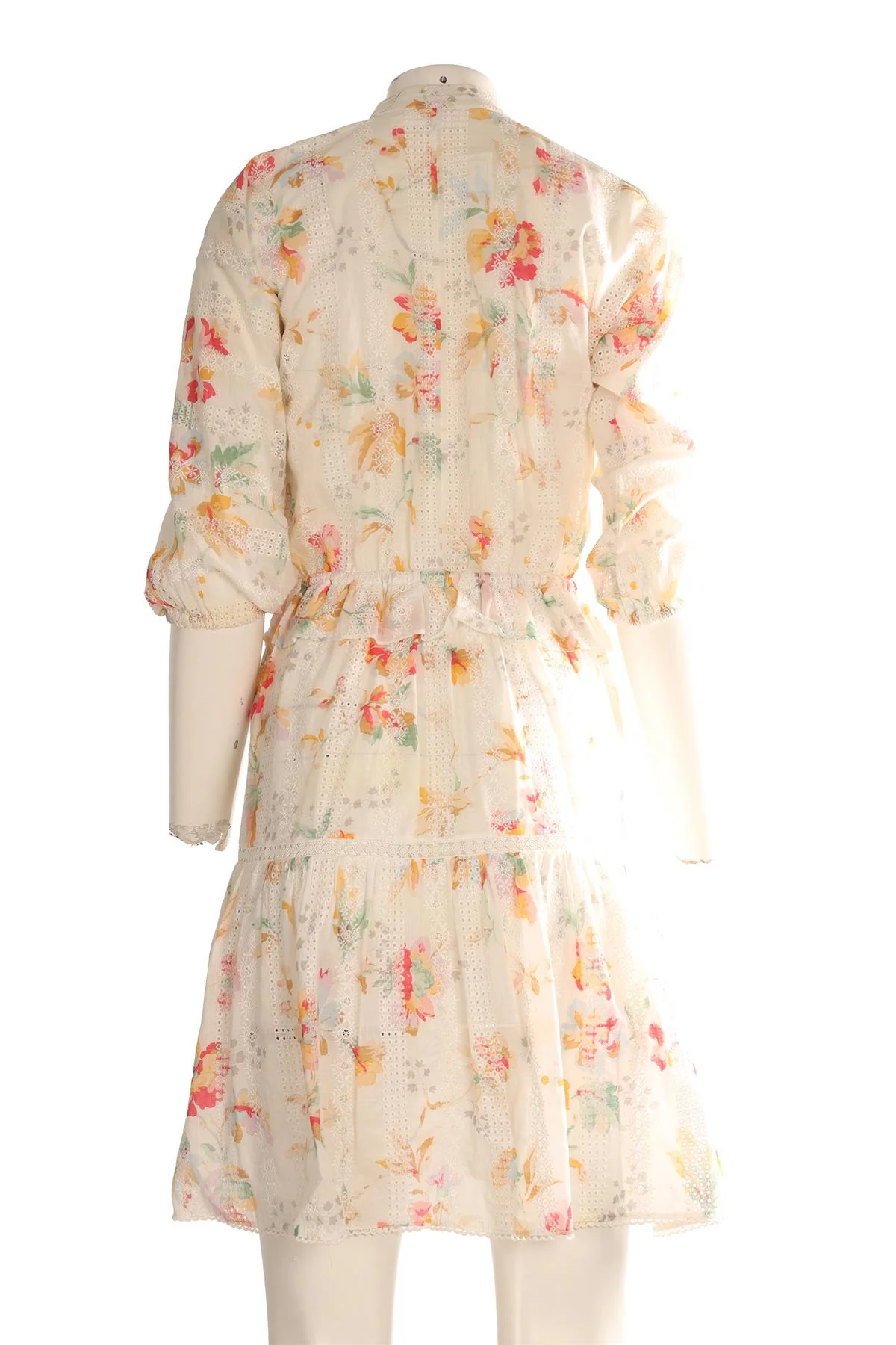 ZIMMERMANN WHITE COTTON MINI DRESS 0 UK 8 - Image 4