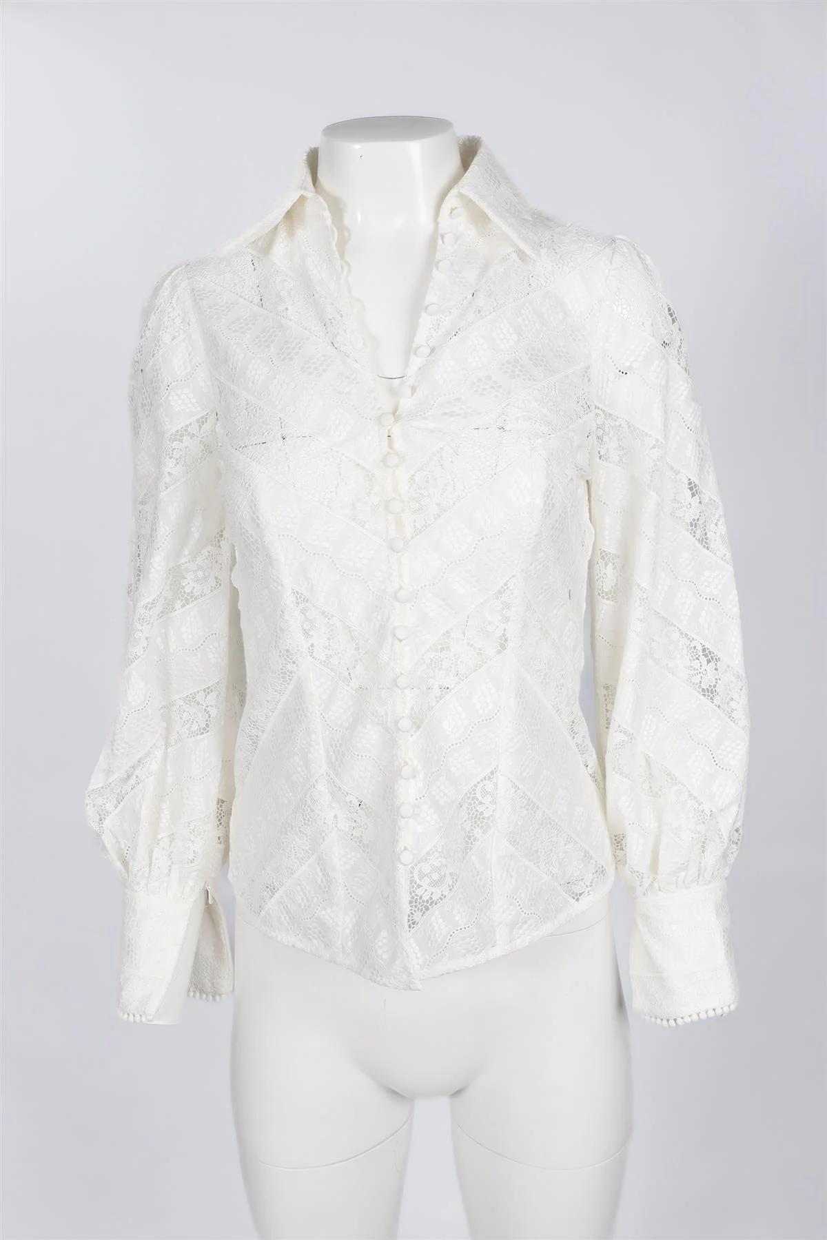 ZIMMERMANN WHITE COTTON SHIRT US 0 UK 4 - Image 2