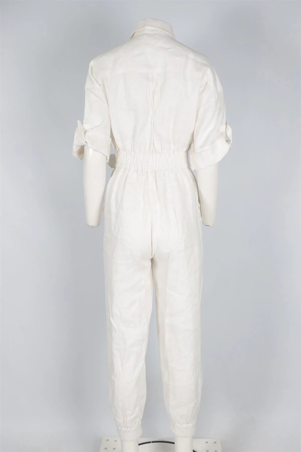 ZIMMERMANN WHITE LINEN JUMPSUIT 2 UK 12 - Image 4