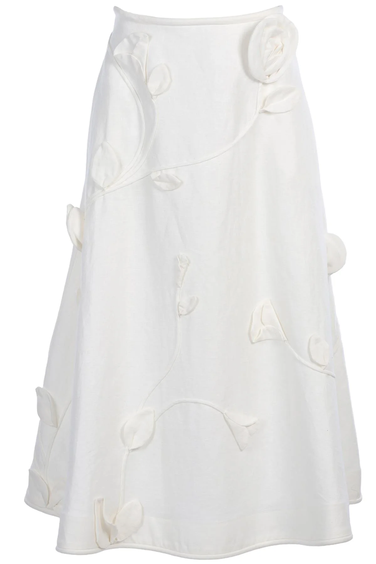 ZIMMERMANN WHITE LINEN MAXI SKIRT UK 10